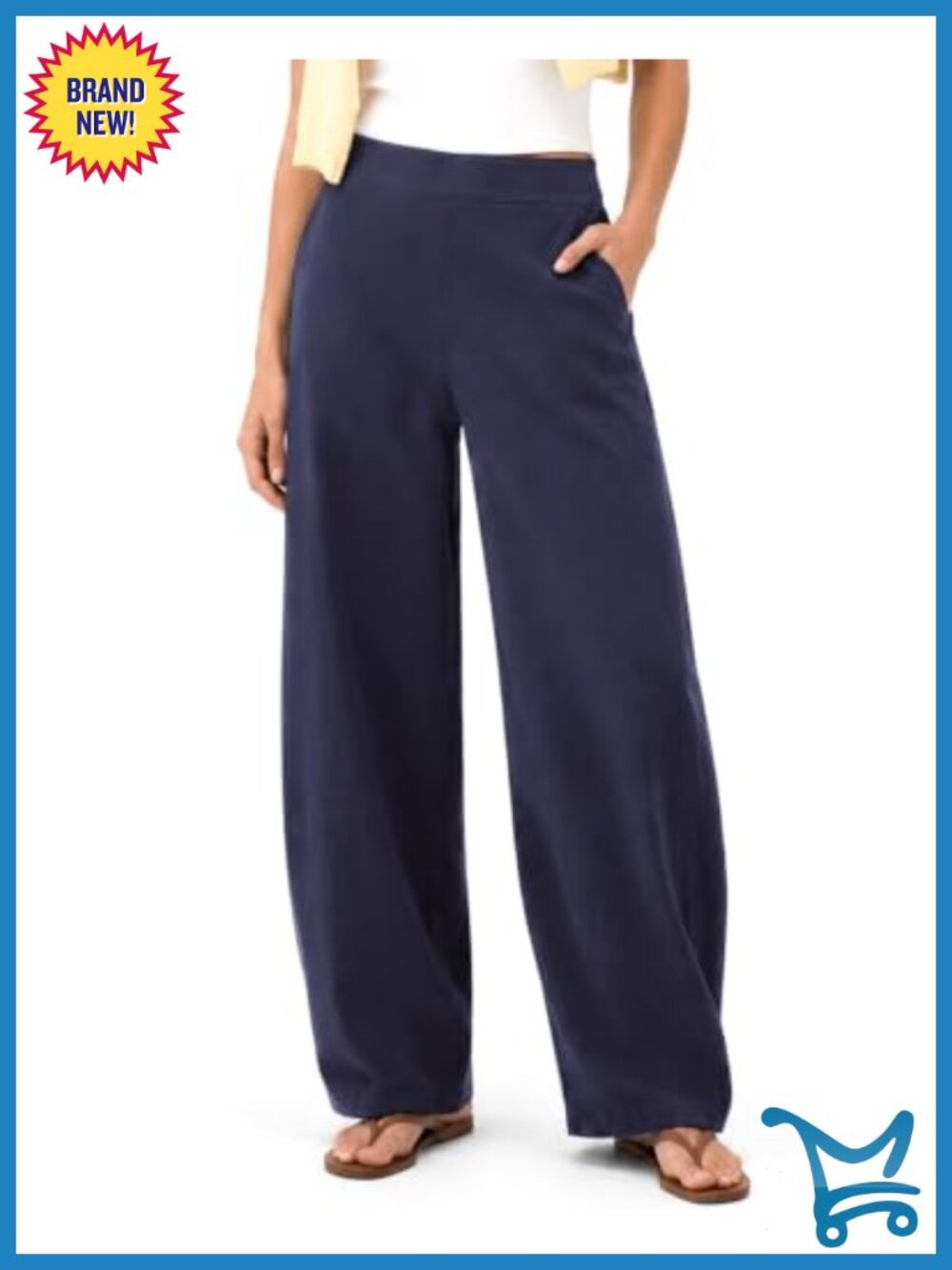 Tall Barrel Pants Women Pull On Cotton Stretch Travel Trousers